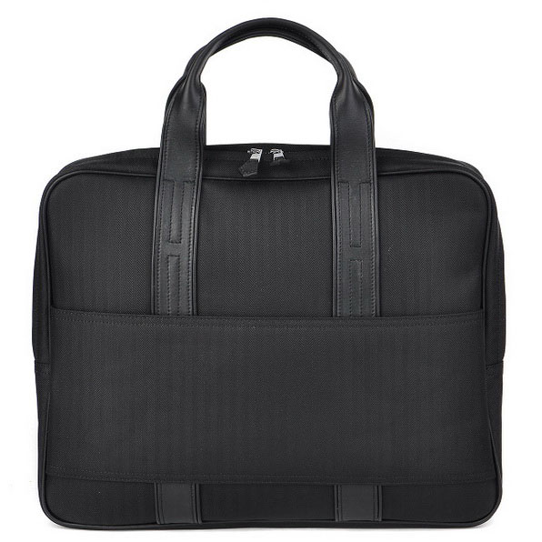 Best Hermes Canvas Man Handbags Black 509003 - Click Image to Close